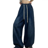 Y2K Baggy Elastic Waist Wide Leg Jeans